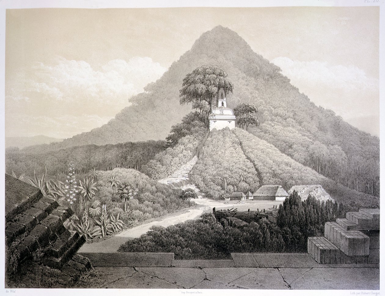 Veduta pittoresca al Tempio della Croce, Palenque, tavola 20 da 