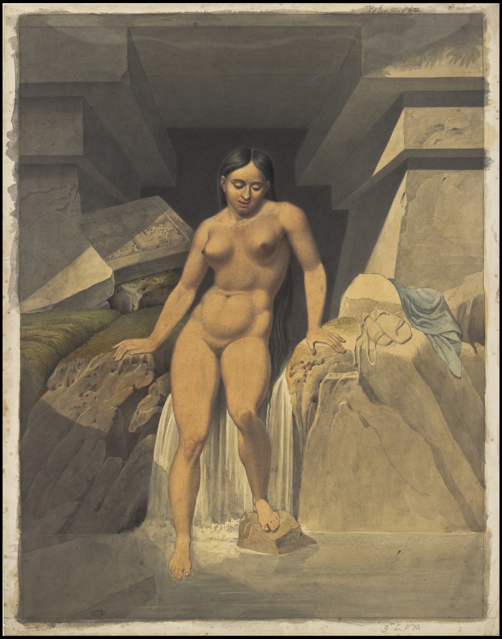 Una collezione di opere originali di Waldeck del Mesoamerica, Scatola 15 di 22 da Johann Friedrich Maximilian von Waldeck