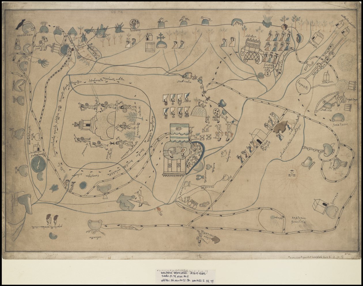 Una collezione delle opere originali di Waldeck del Mesoamerica, Scatola 18 di 22 da Johann Friedrich Maximilian von Waldeck