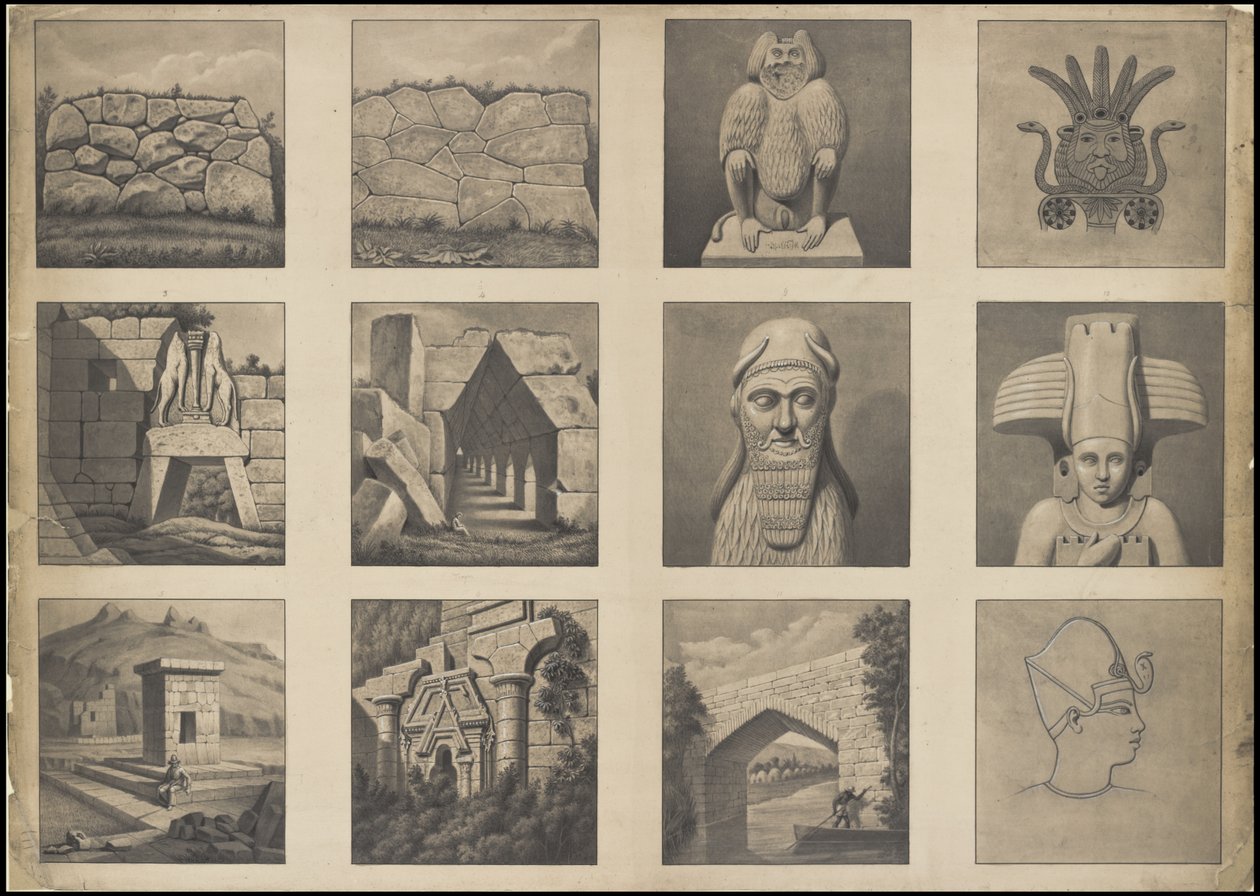 Una collezione delle opere originali di Waldeck del Mesoamerica, Scatola 20 di 22 da Johann Friedrich Maximilian von Waldeck