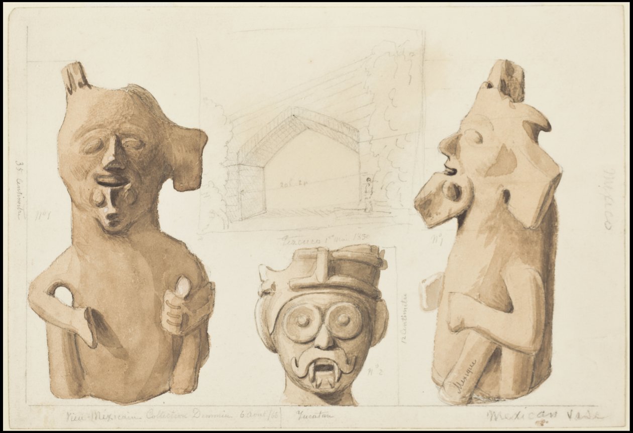 Una collezione di opere originali di Waldeck del Mesoamerica, Scatola 3 di 22 da Johann Friedrich Maximilian von Waldeck