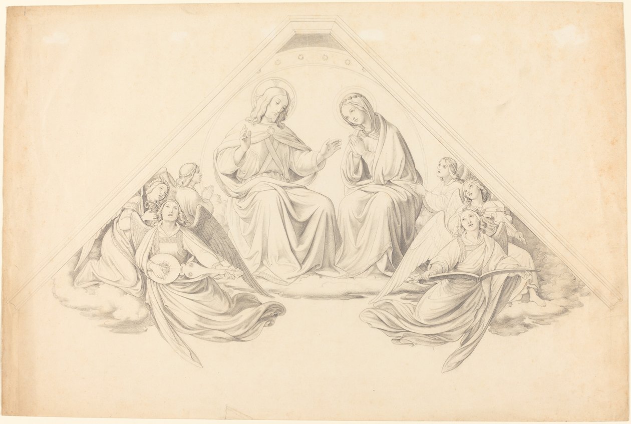 Cristo e la Vergine con angeli musicanti da Johann Friedrich Overbeck