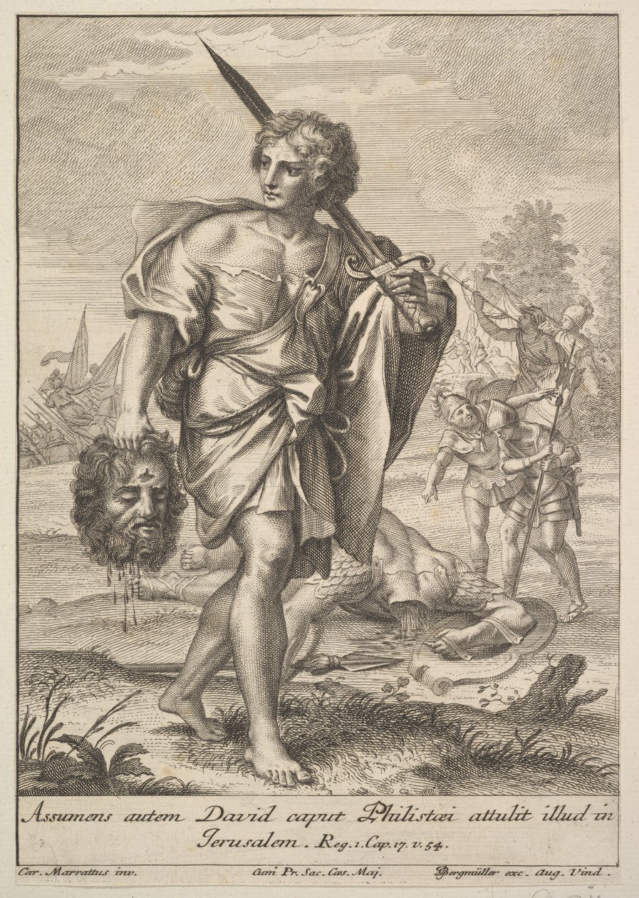 Davide con la testa di Golia, 1705-62 da Johann Georg Bergmuller