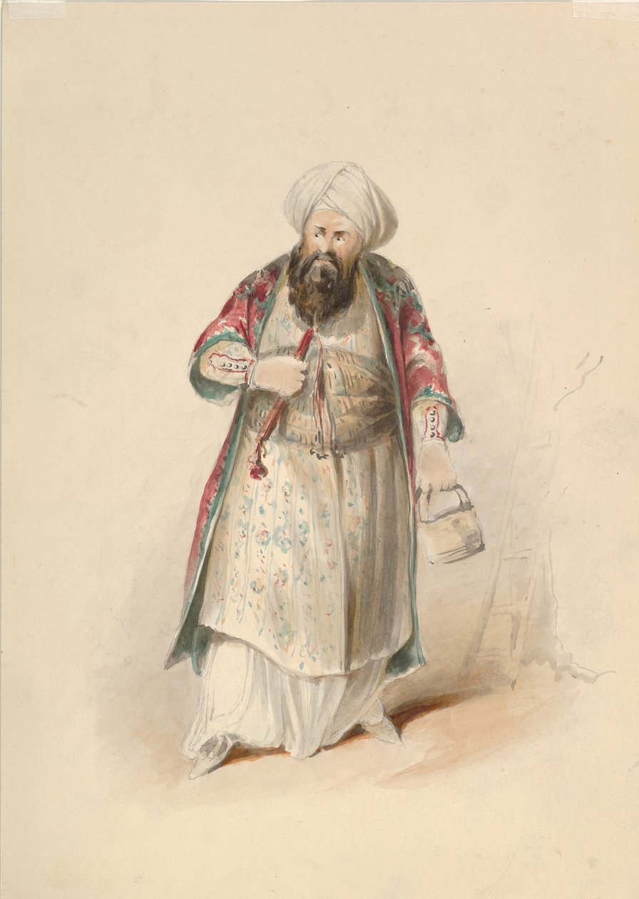Studio di Costume per Osmin nel Ratto dal Serraglio di W.A. Mozart, ca. 1830-50 da Johann Georg Christoph Fries