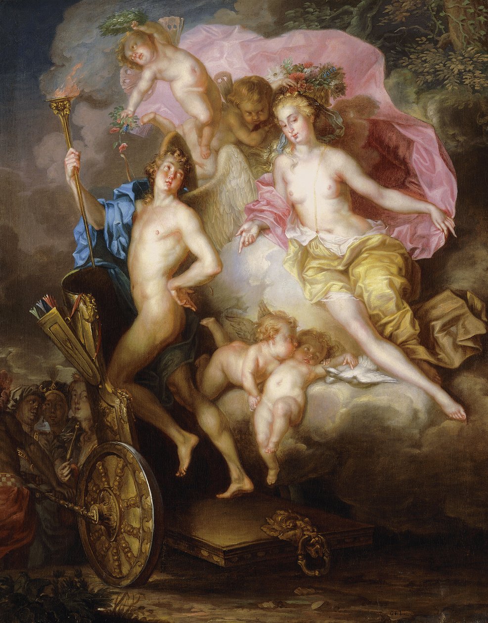 Il Trionfo di Venere e Cupido con il Carro di Cupido da Johann Georg Platzer