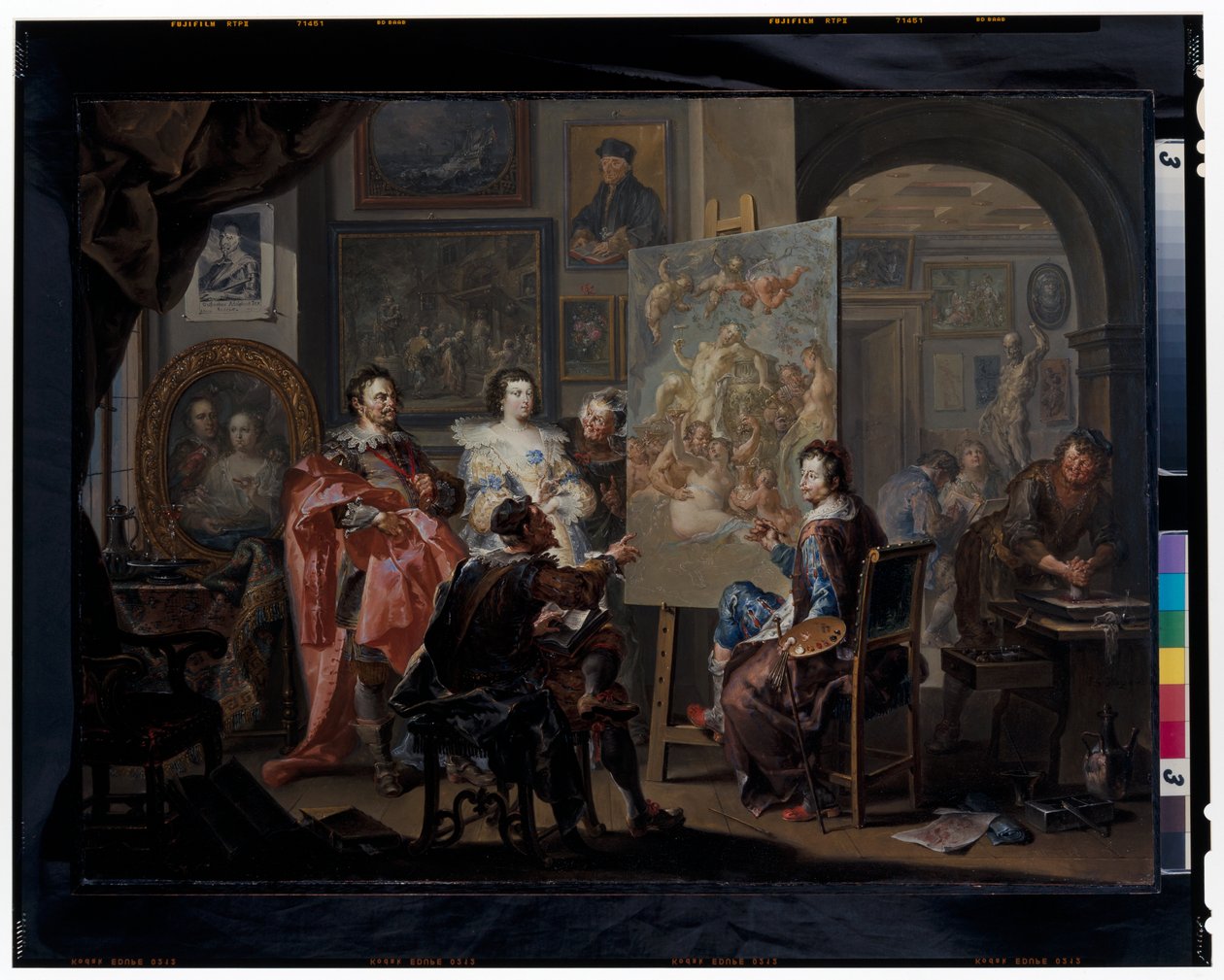 Lo studio del pittore da Johann Georg Platzer