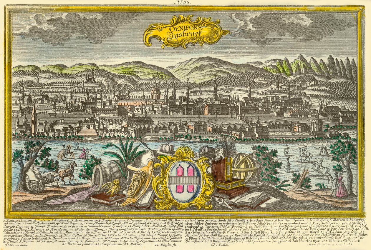 Innsbruck, c1740 da Johann Georg Ringlin