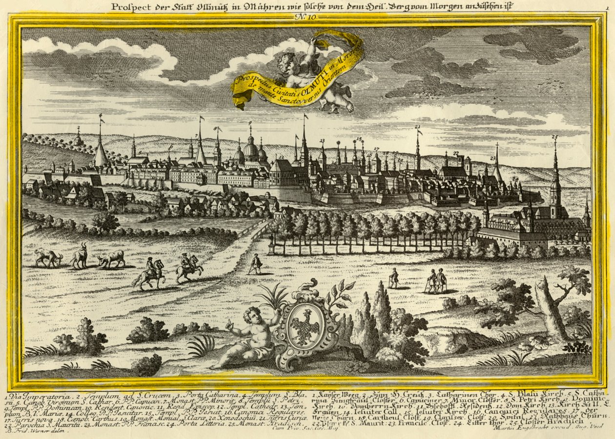Olomouc, c. 1740 da Johann Georg Ringlin