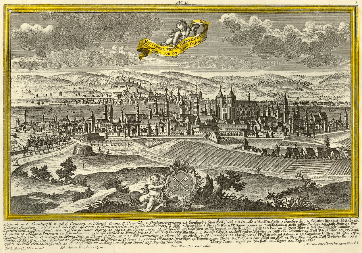 Ratisbona, c1740 da Johann Georg Ringlin