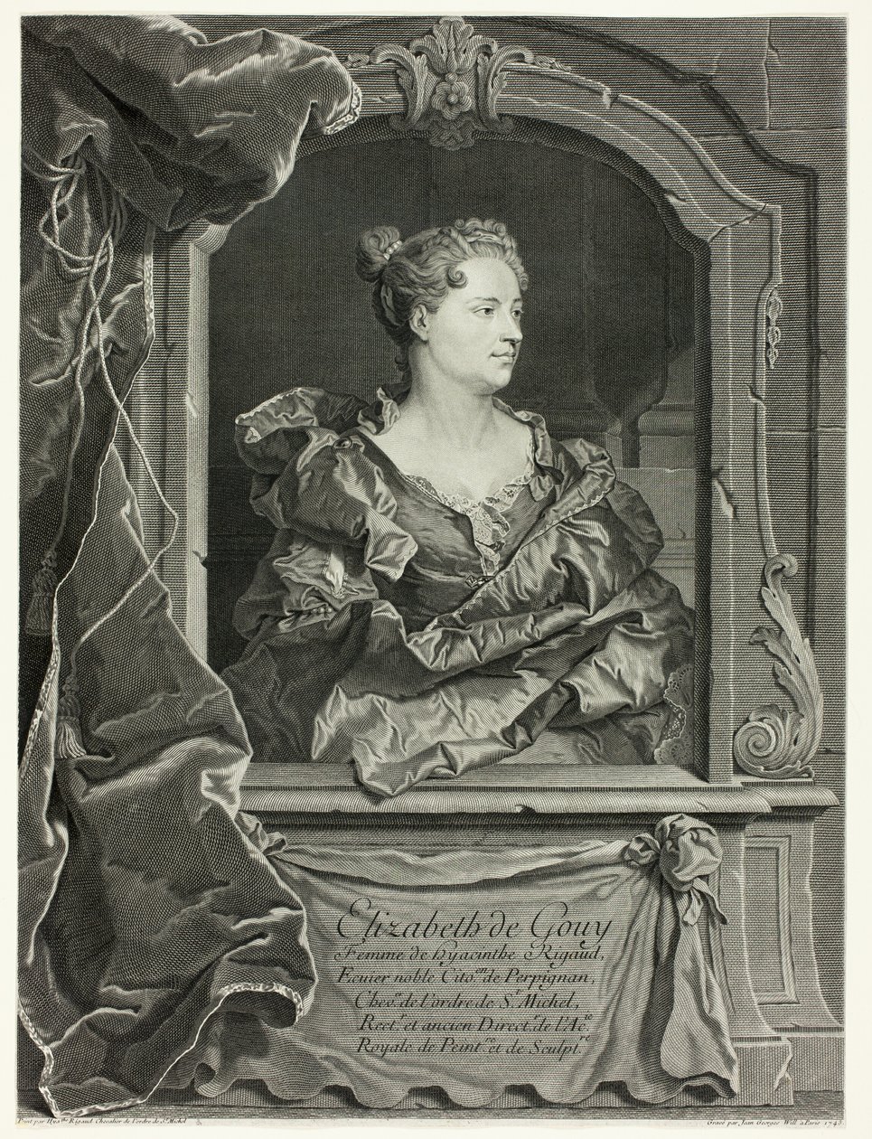 Ritratto di Elizabeth de Gouy da Johann Georg Wille
