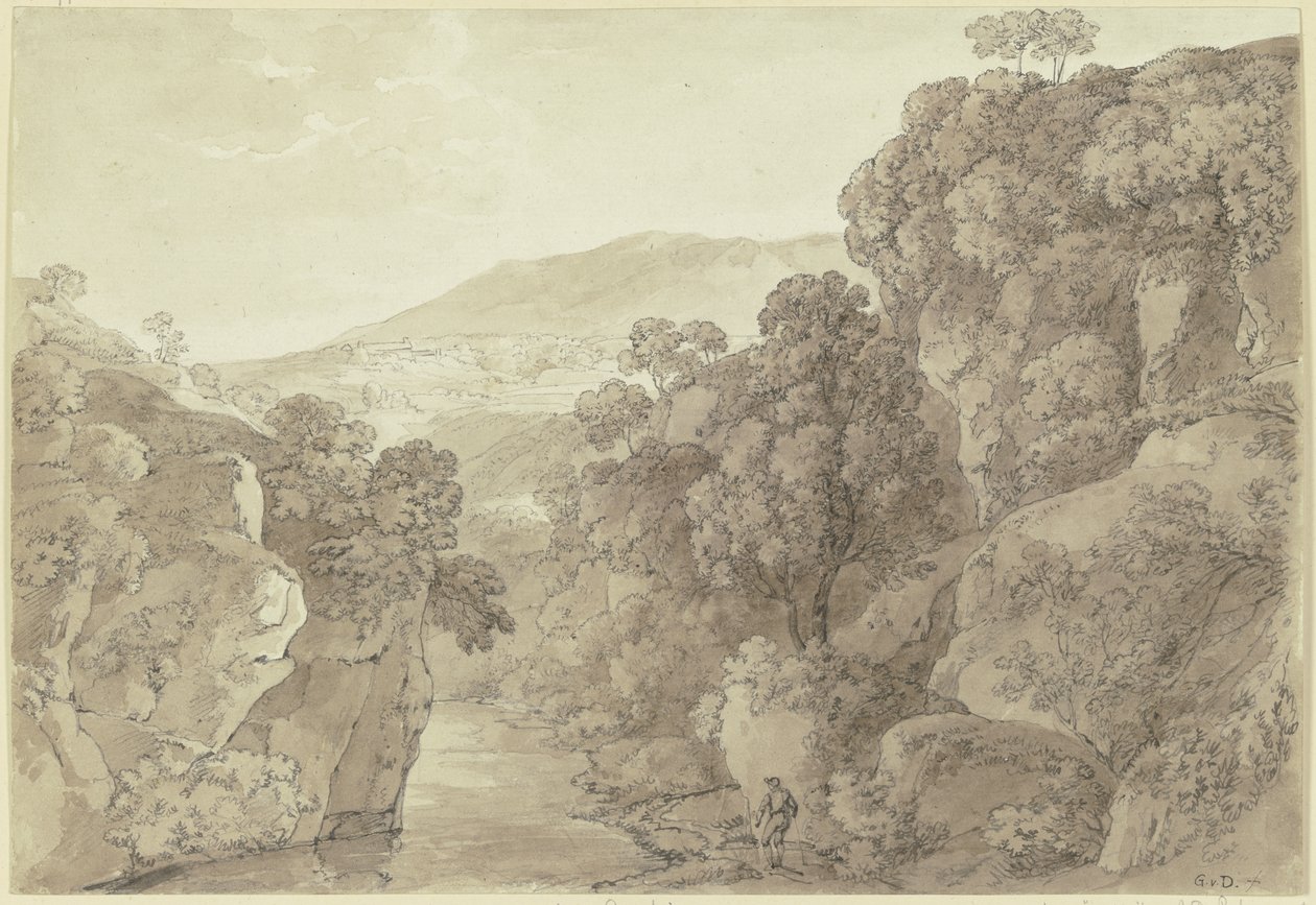 Zona presso Subiaco da Johann Georg von Dillis
