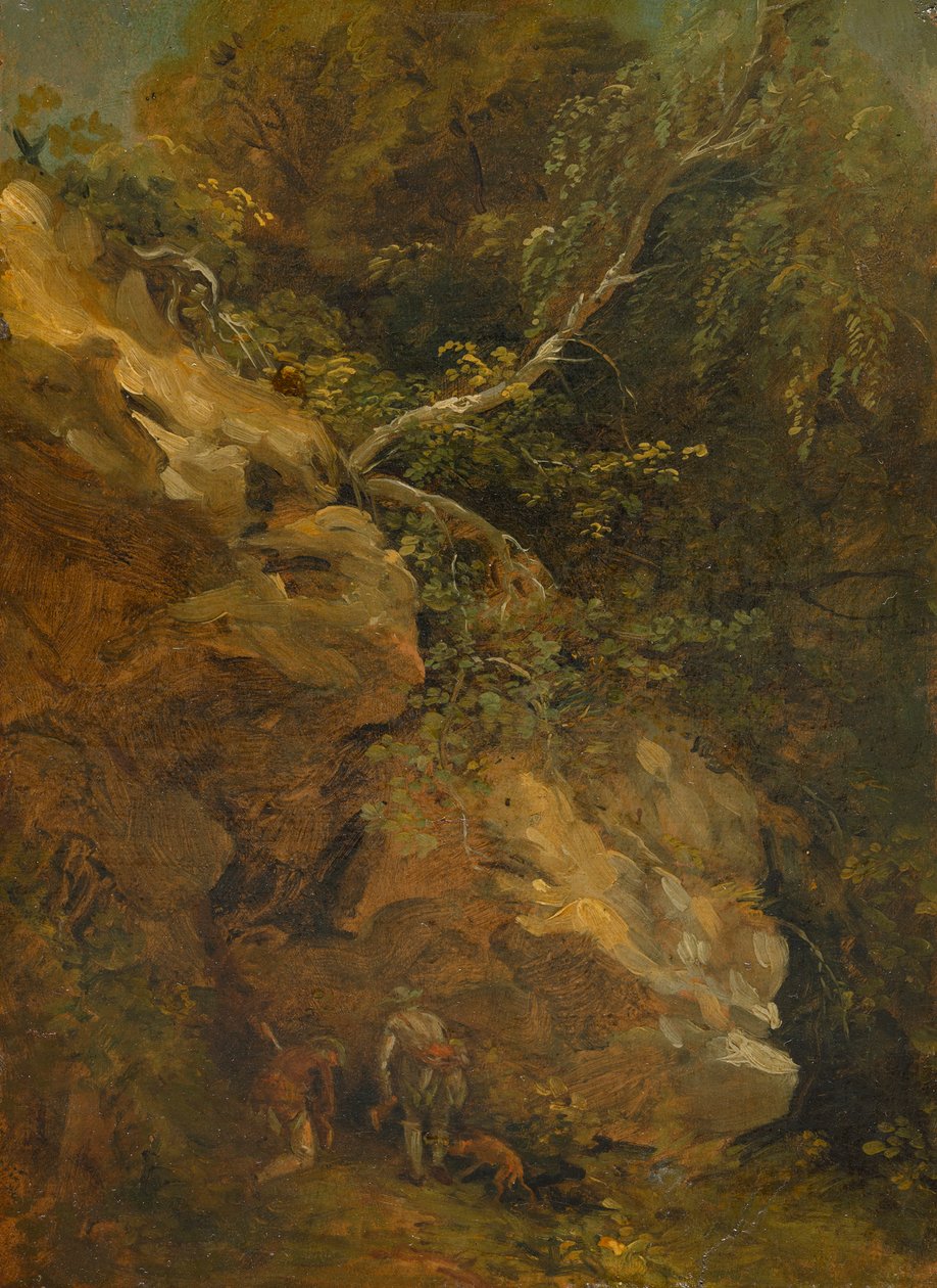 Il guardaboschi Dillis presso la tana del tasso da Johann Georg von Dillis