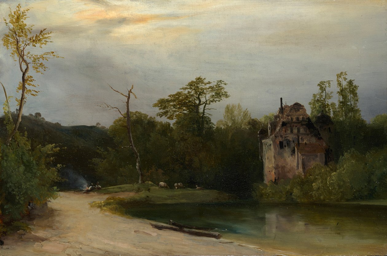 Paesaggio del parco al mattino presto da Johann Georg von Dillis