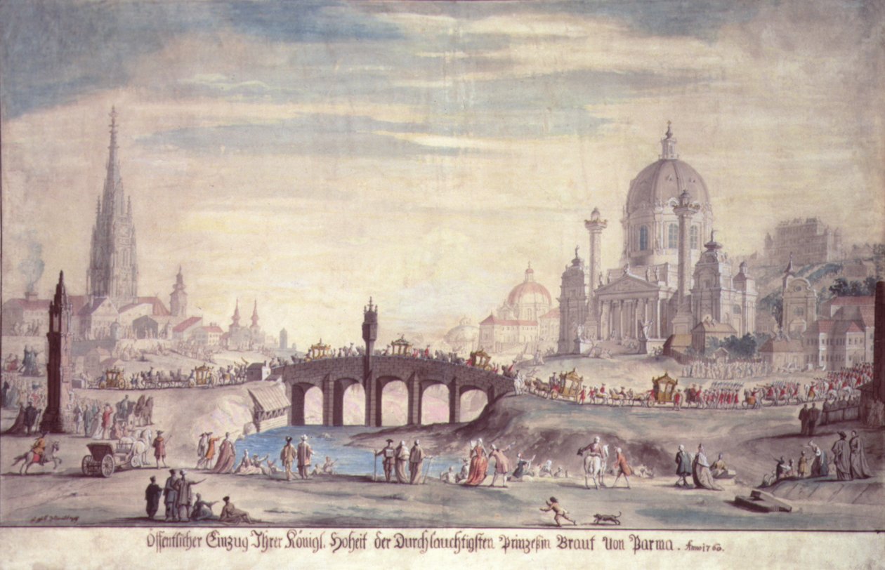 Apparizione pubblica di Sua Altezza Reale la Principessa Isabella di Parma, moglie di Giuseppe II d