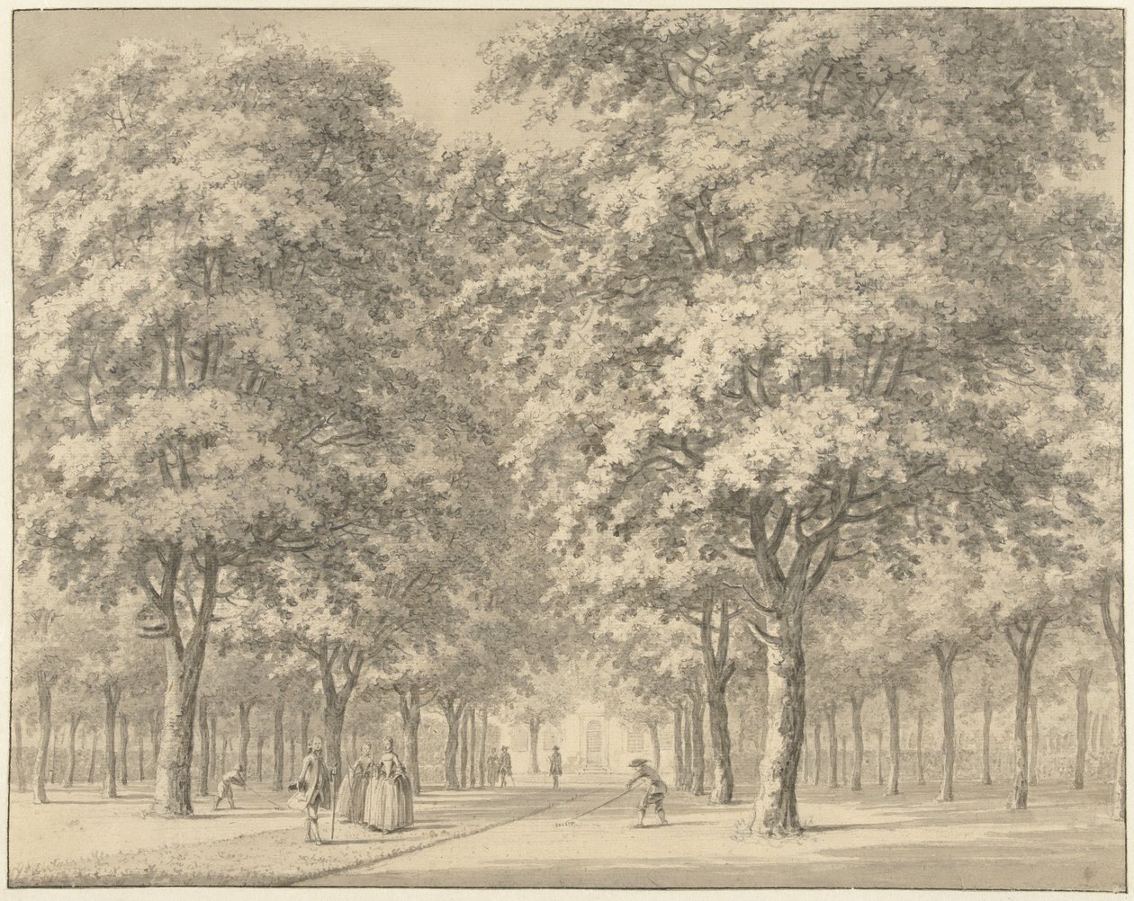 Il viale di una tenuta (Velserbeek?) da Johann Goll van Frankenstein (I)