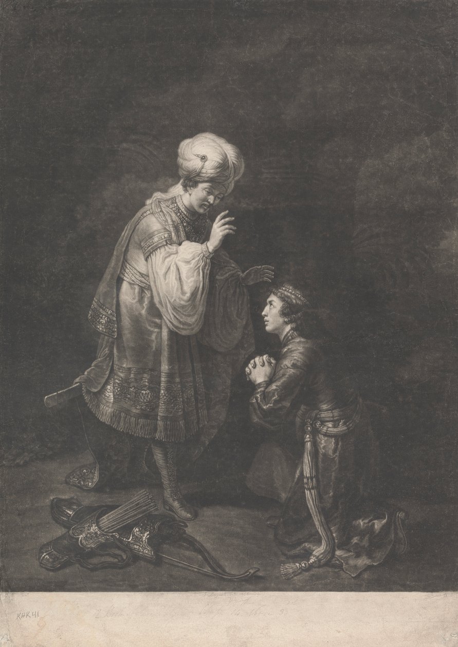 La Sottomissione di Assalonne a suo Padre, Re Davide da Johann Gottfried Haid