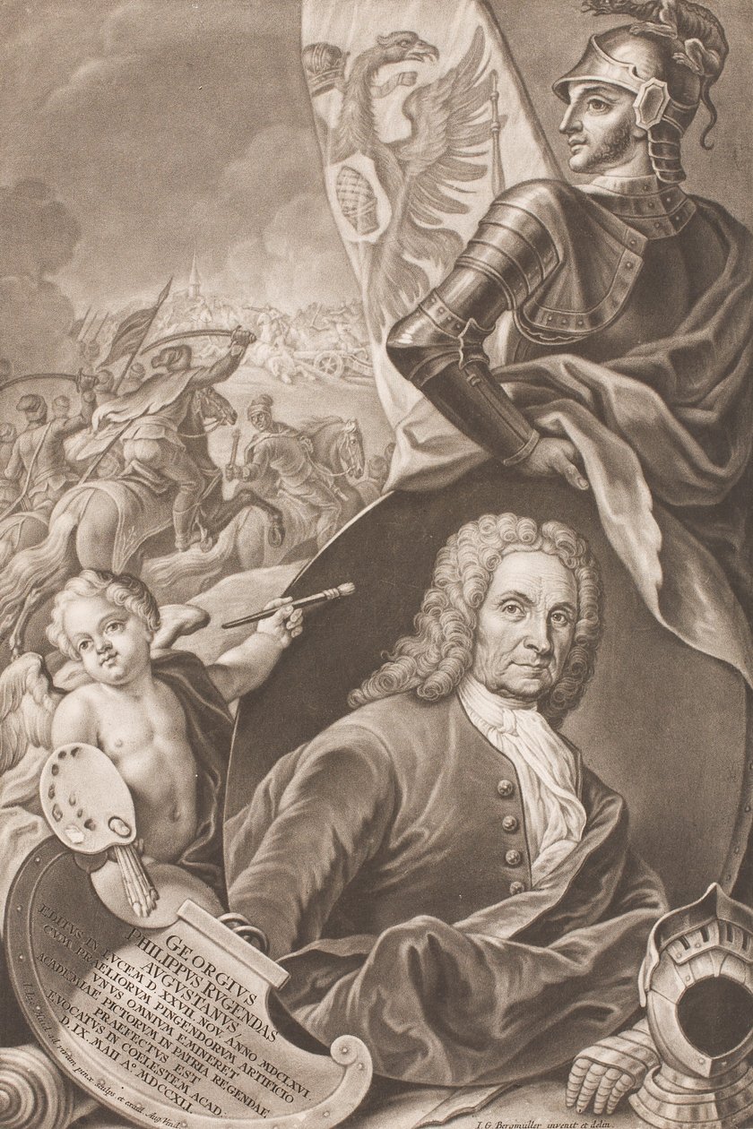 Ritratto di Georg Philipp Rugendas, c. 1745 da Johann Gottfried Haid
