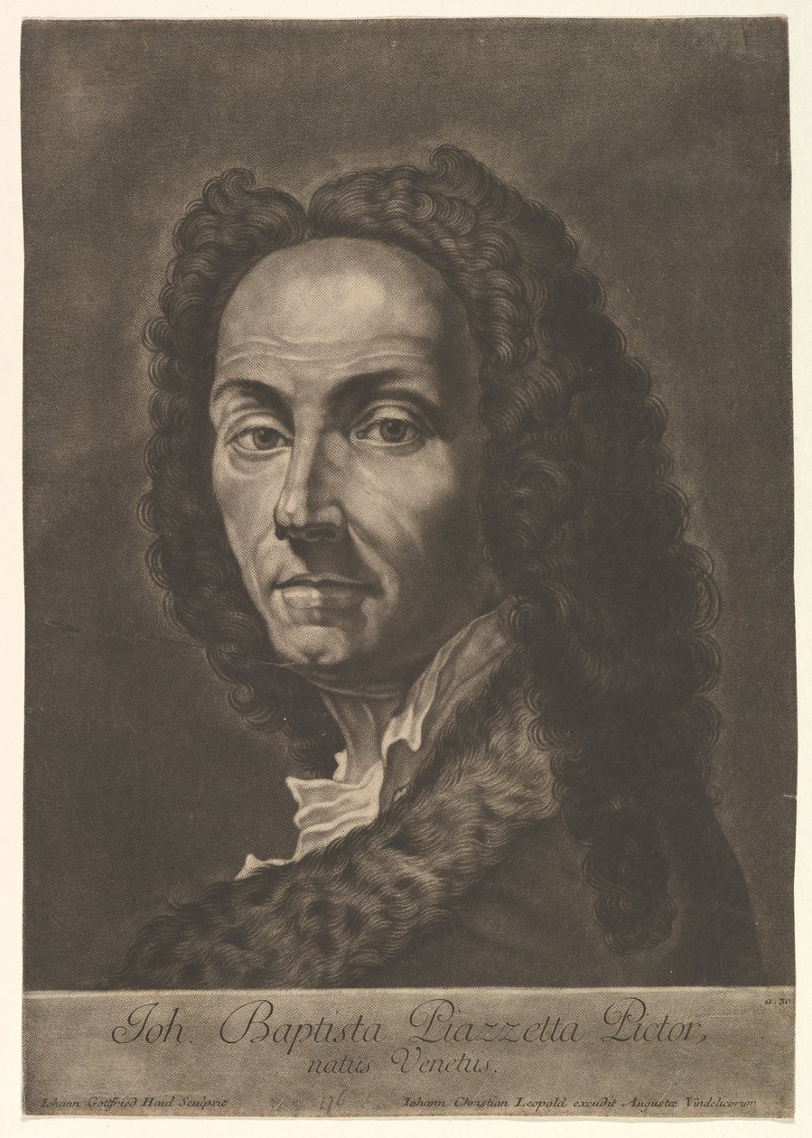 Ritratto di Giovanni Battista Piazzetta da Johann Gottfried Haid