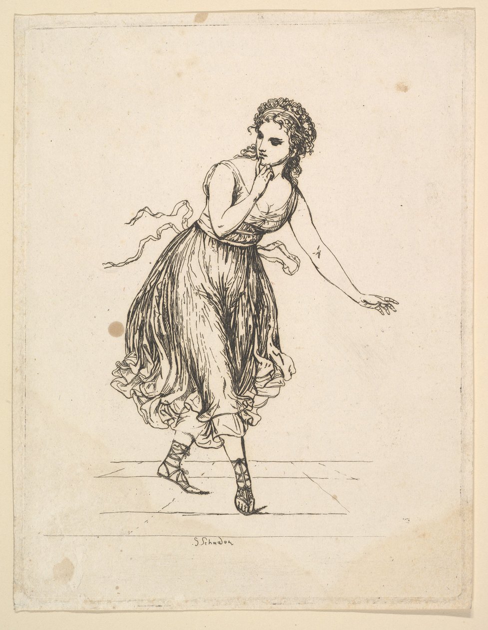Donna sola, dalla serie La coppia danzante Vigano da Johann Gottfried Schadow