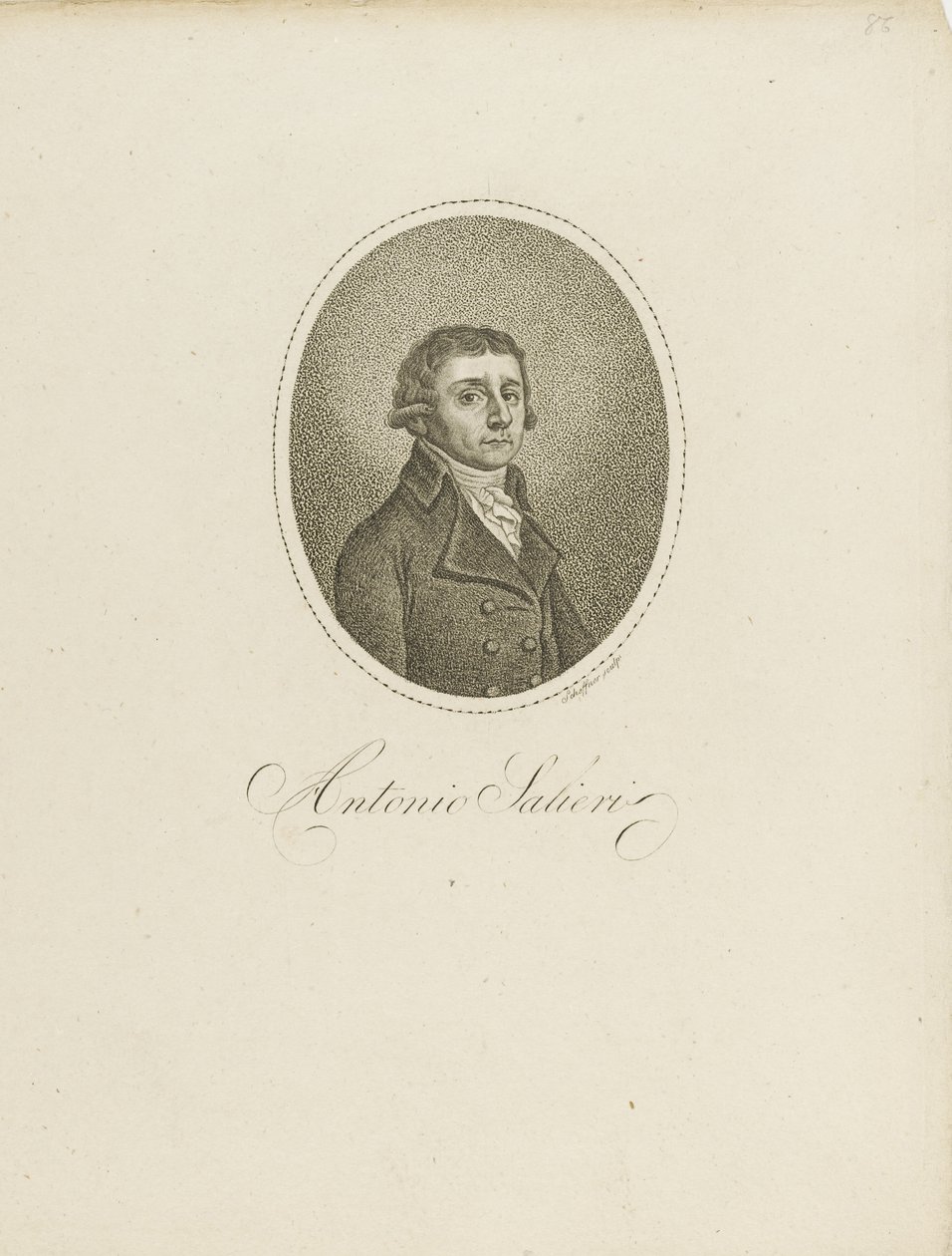 Antonio Salieri, 1750-1825, c. 1800 da Johann Gottfried Scheffner