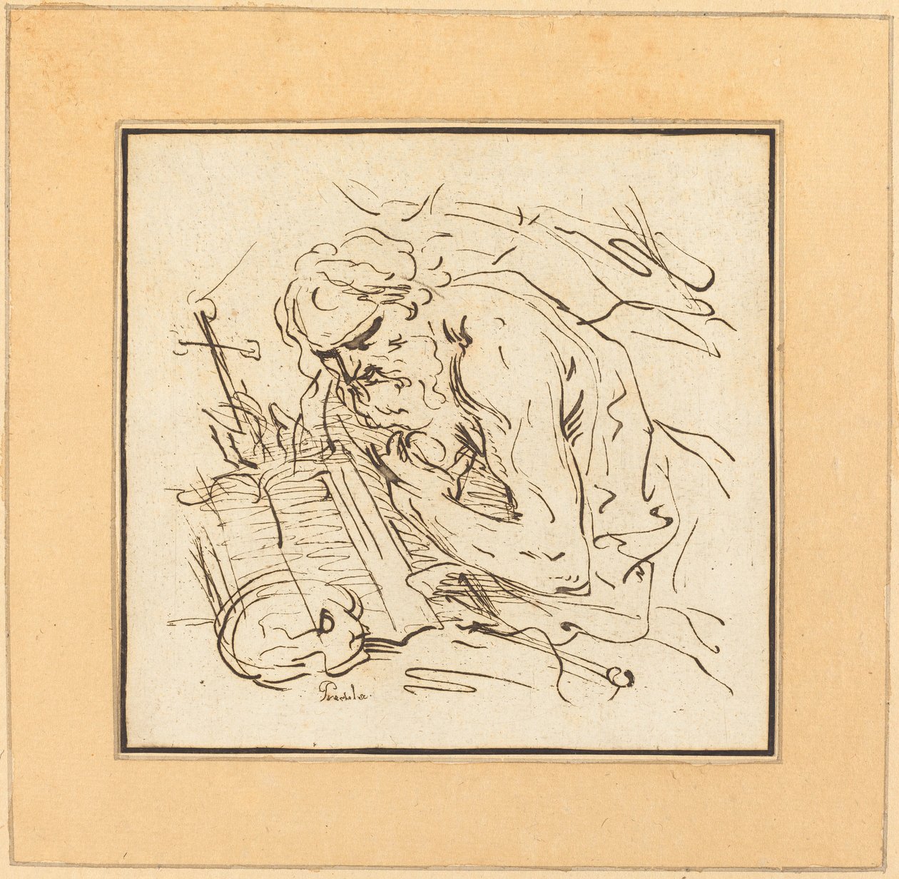 San Girolamo da Johann Gottlieb Prestel after Domenichino