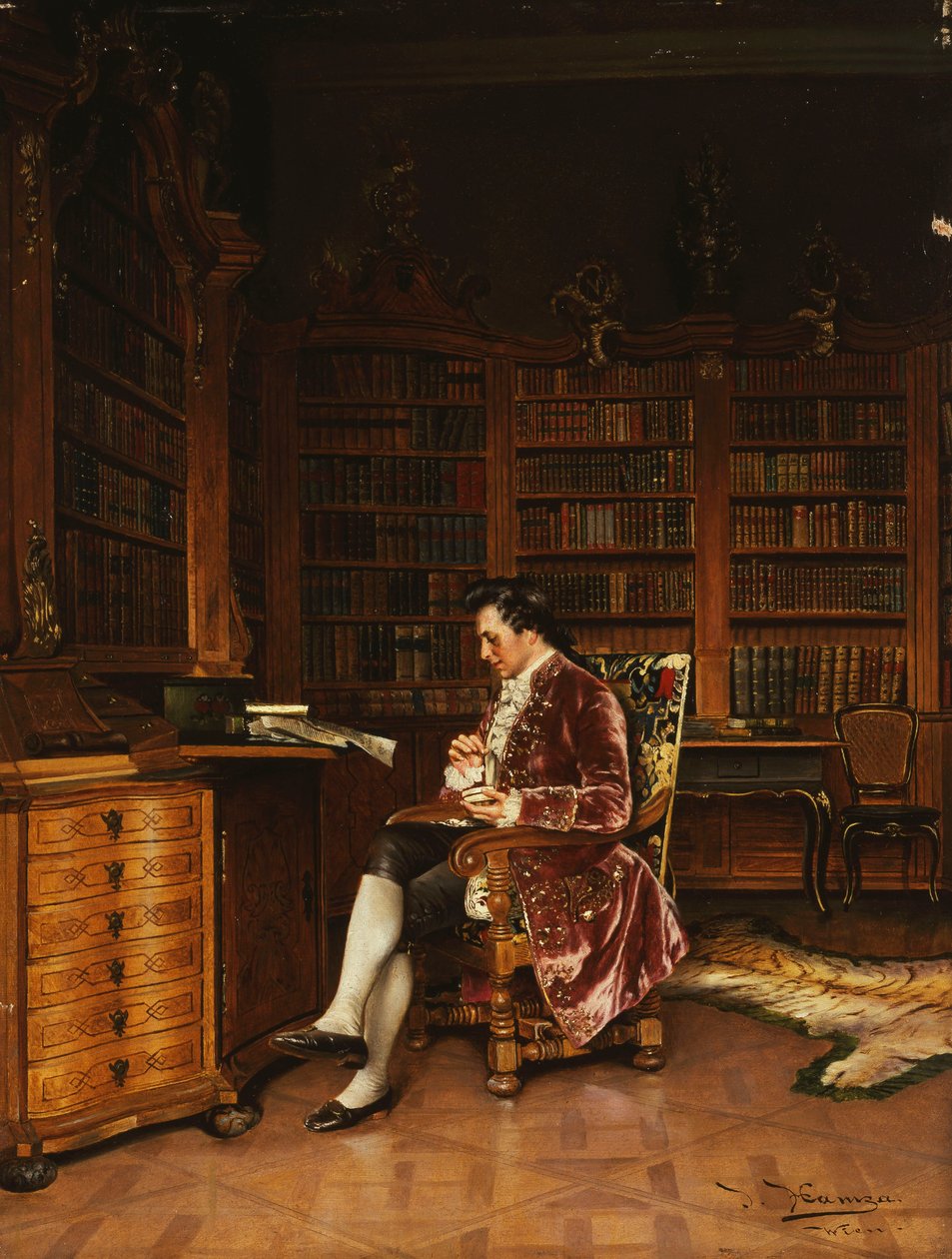 In biblioteca da Johann Hamza