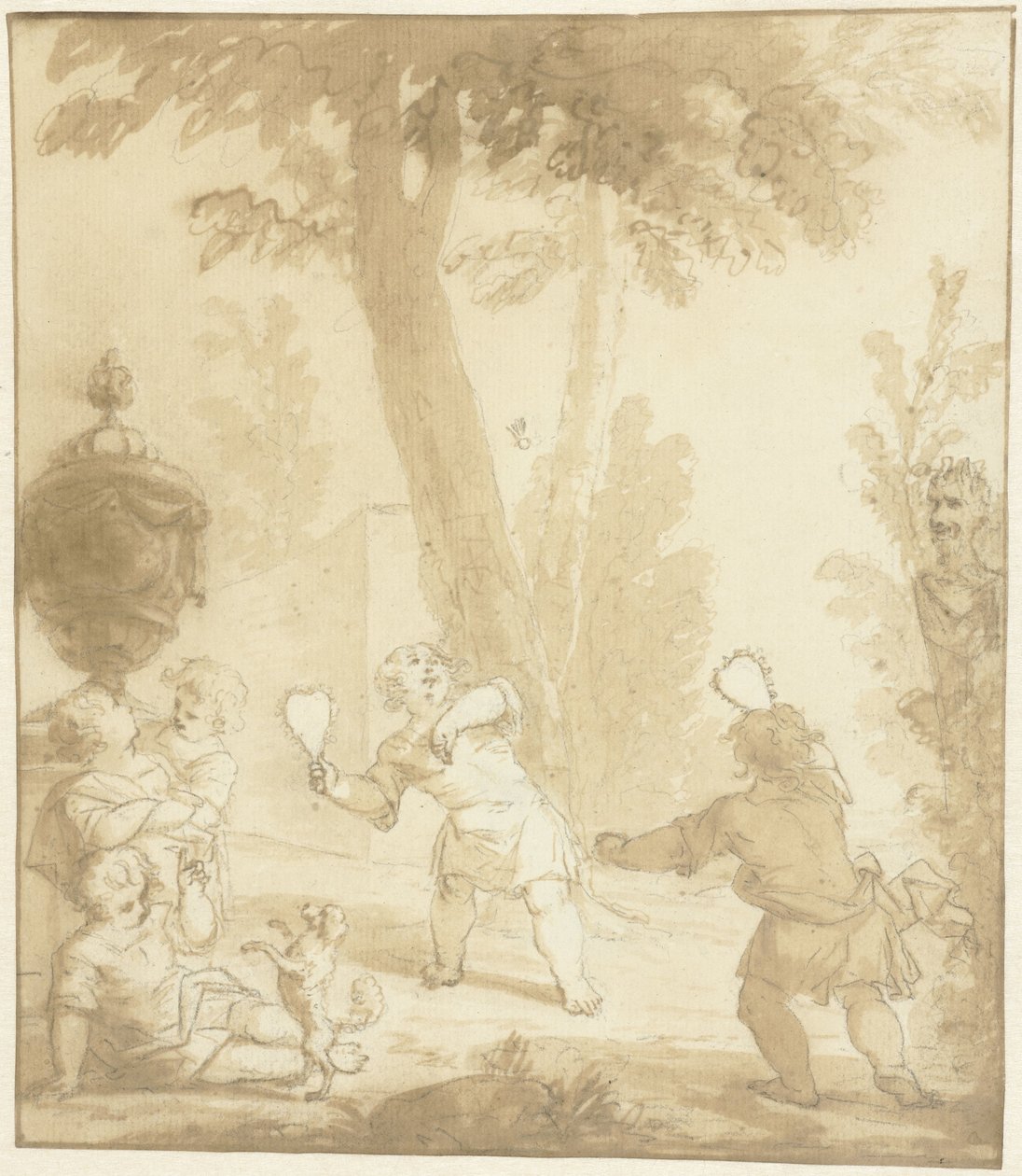 Rappresentazione allegorica con bambini che giocano da Johann Heinrich Keller (II)