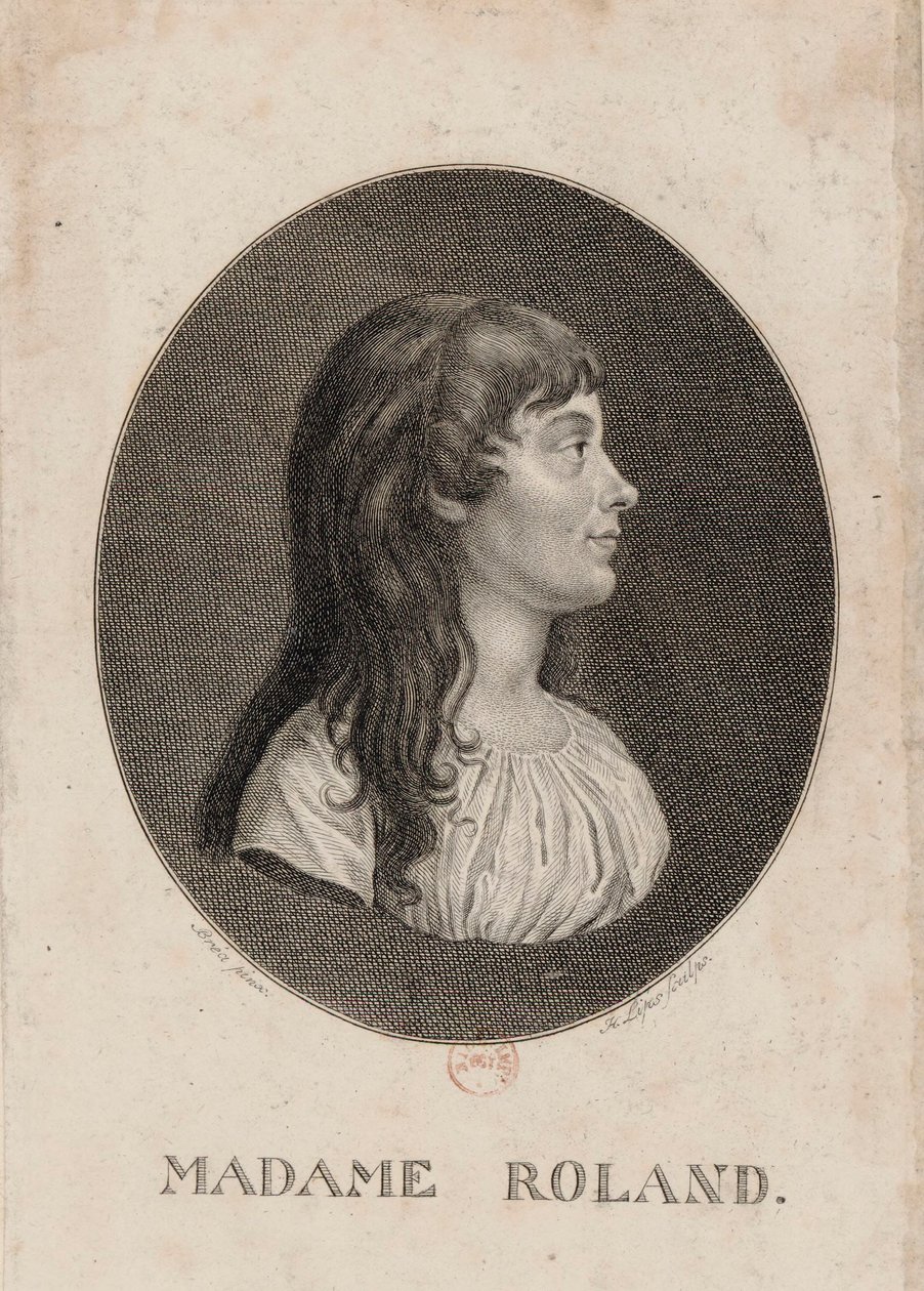 Madame Roland: Bréa pinx; H. Labbra sculp. da Johann Heinrich Lips