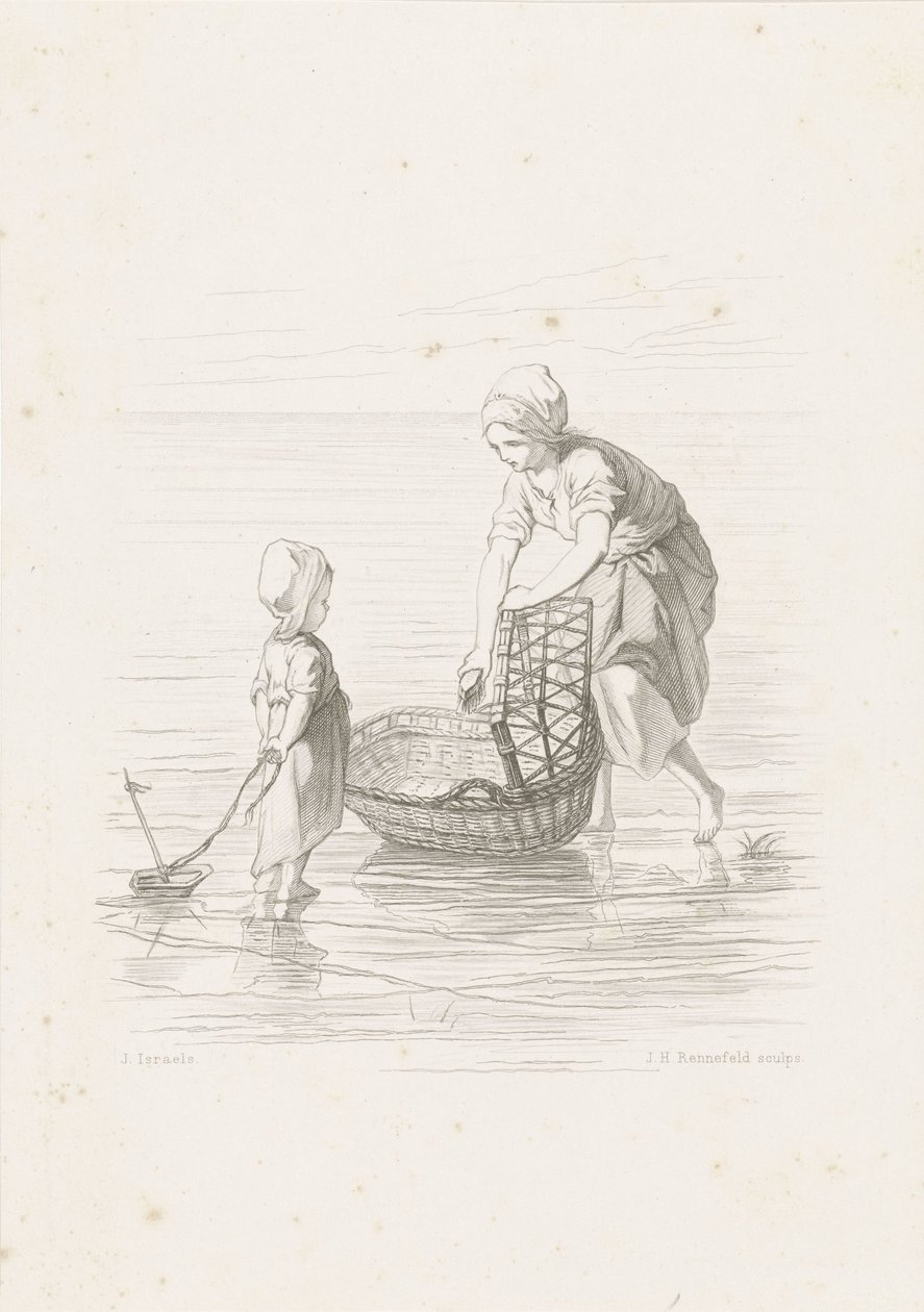 La culla (serie: I bambini del mare) da Johann Heinrich Maria Hubert Rennefeld