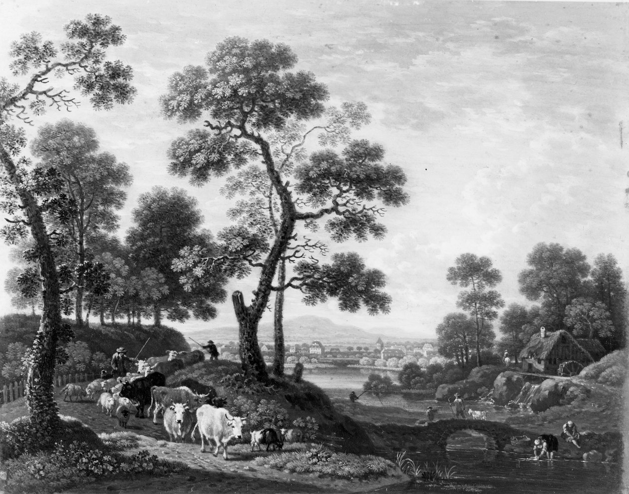 Paesaggio con bestiame da Johann Heinrich Roos