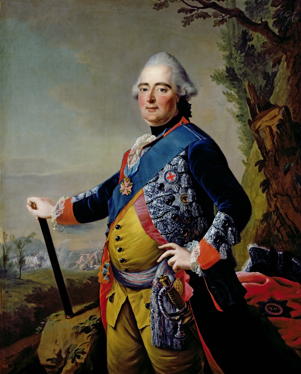 Federico II, Langravio di Assia-Kassel, c.1773 da Johann Heinrich Tischbein