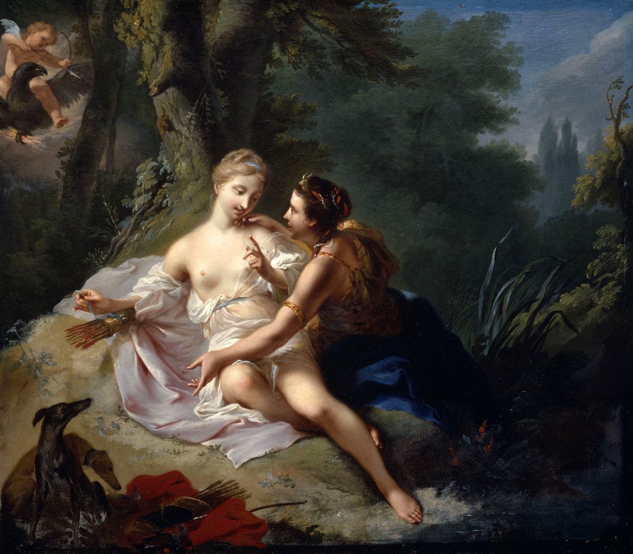 Giove sotto le spoglie di Diana che seduce Callisto da Johann Heinrich Tischbein