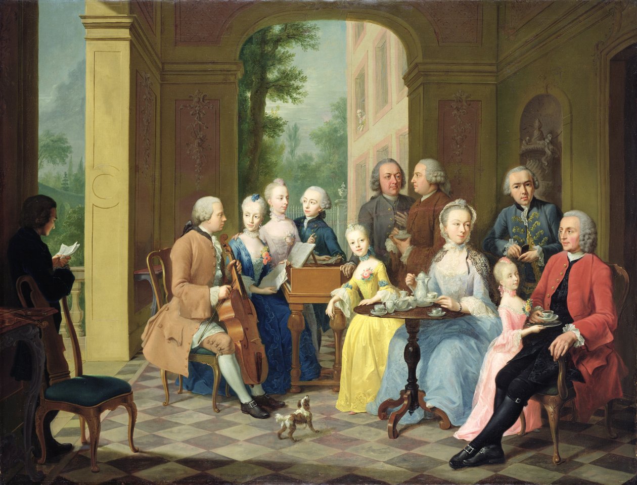 Ritratto della famiglia Timmermann, 1758 da Johann Heinrich Tischbein