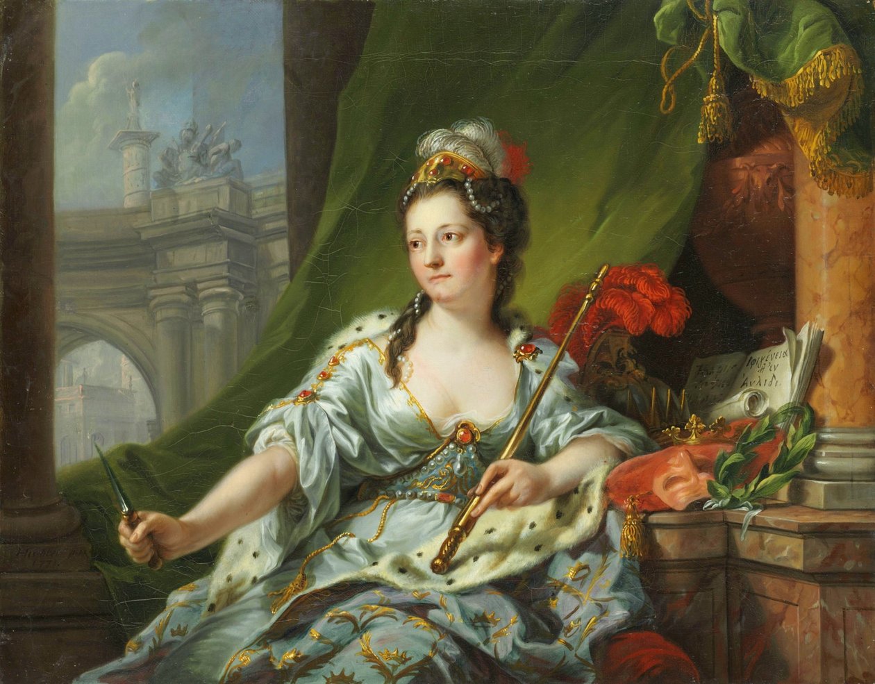 La Musa Melpomene (le nove muse, 1771) da Johann Heinrich Tischbein