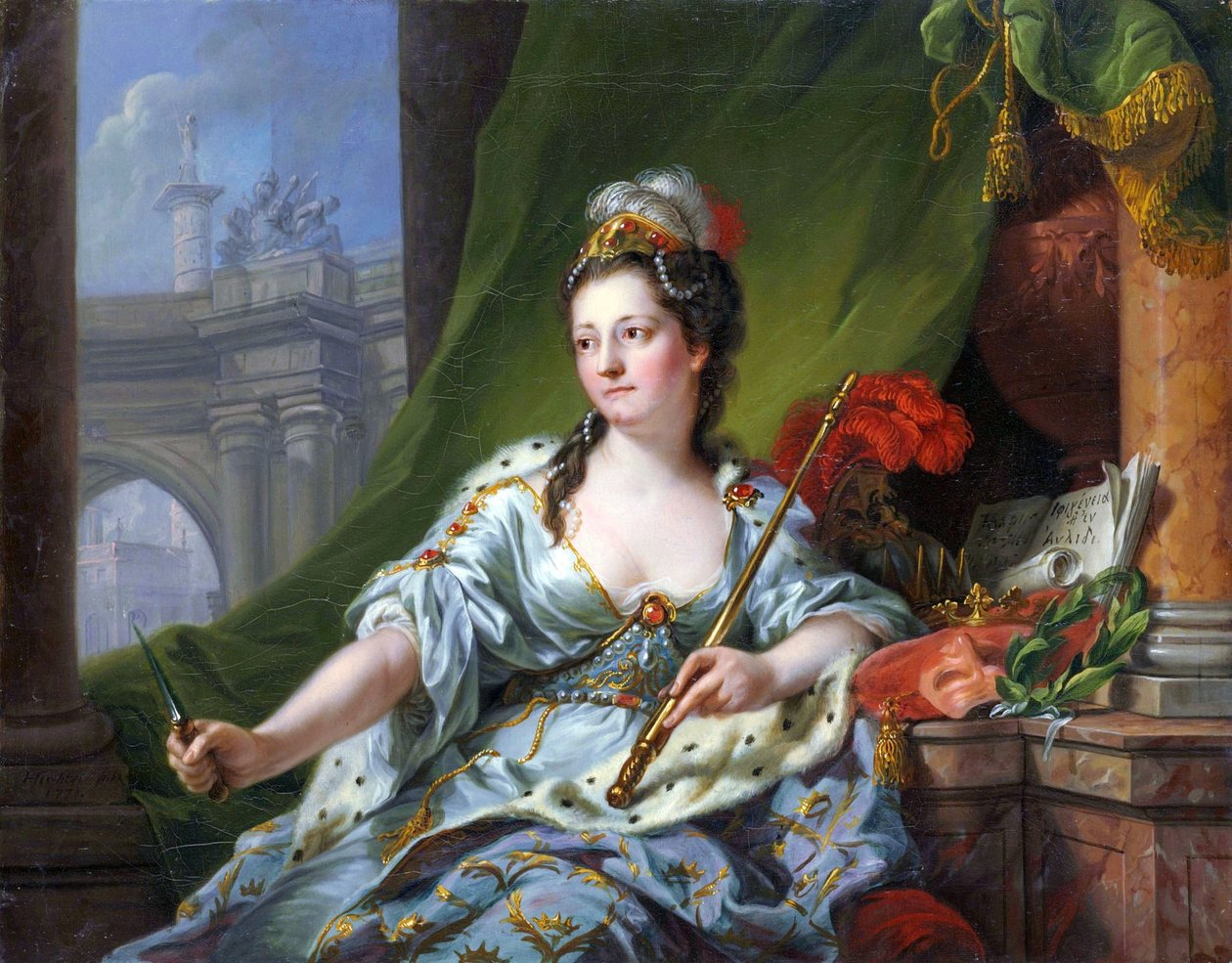 La Musa Melpomene (le nove muse, 1771) da Johann Heinrich Tischbein