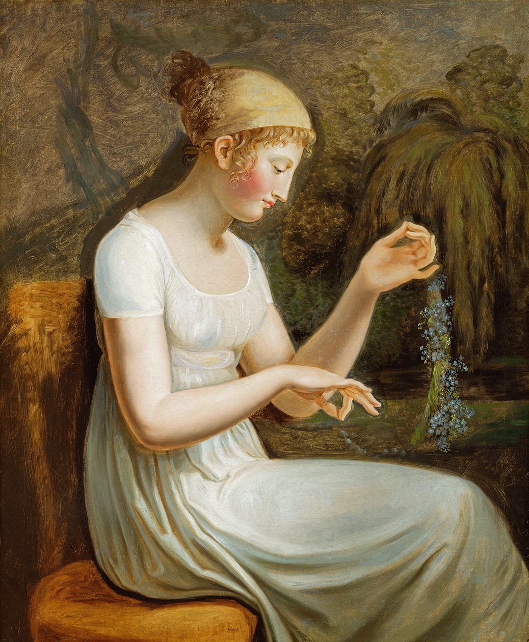 Ragazza con fiori da Johann Heinrich Wilhelm Tischbein