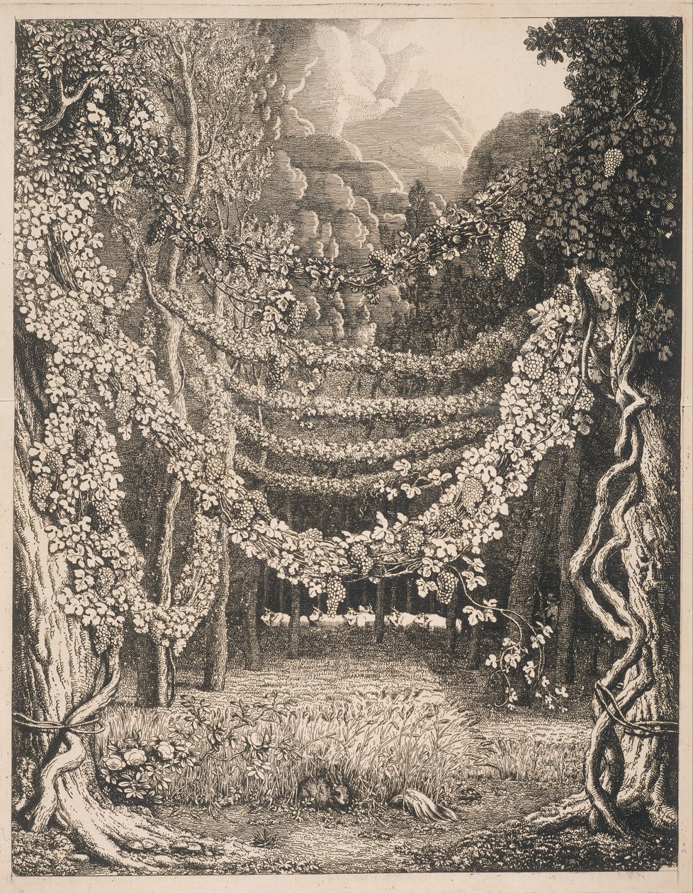 Veduta immaginaria di un vigneto lungo la strada per la Grotta di Polifemo da Johann Heinrich Wilhelm Tischbein