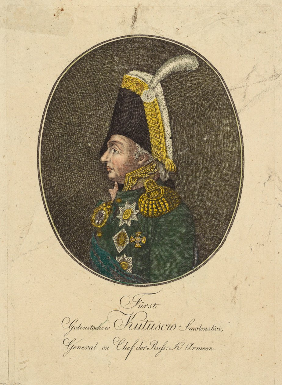 Ritratto del feldmaresciallo principe Mikhail Kutuzov da Johann Hieronymus Loeschenkohl