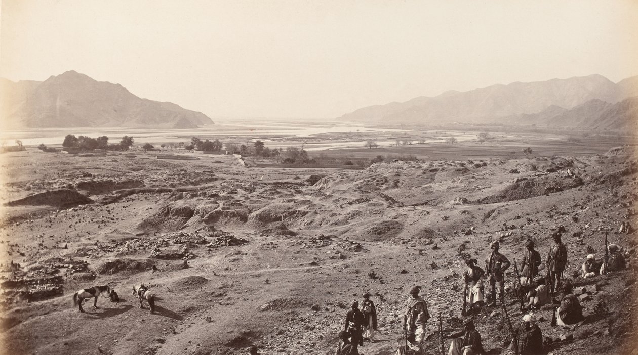 Gola del fiume sopra Lalpura guardando verso Bassaule, c.1878 da Johann Hulsman