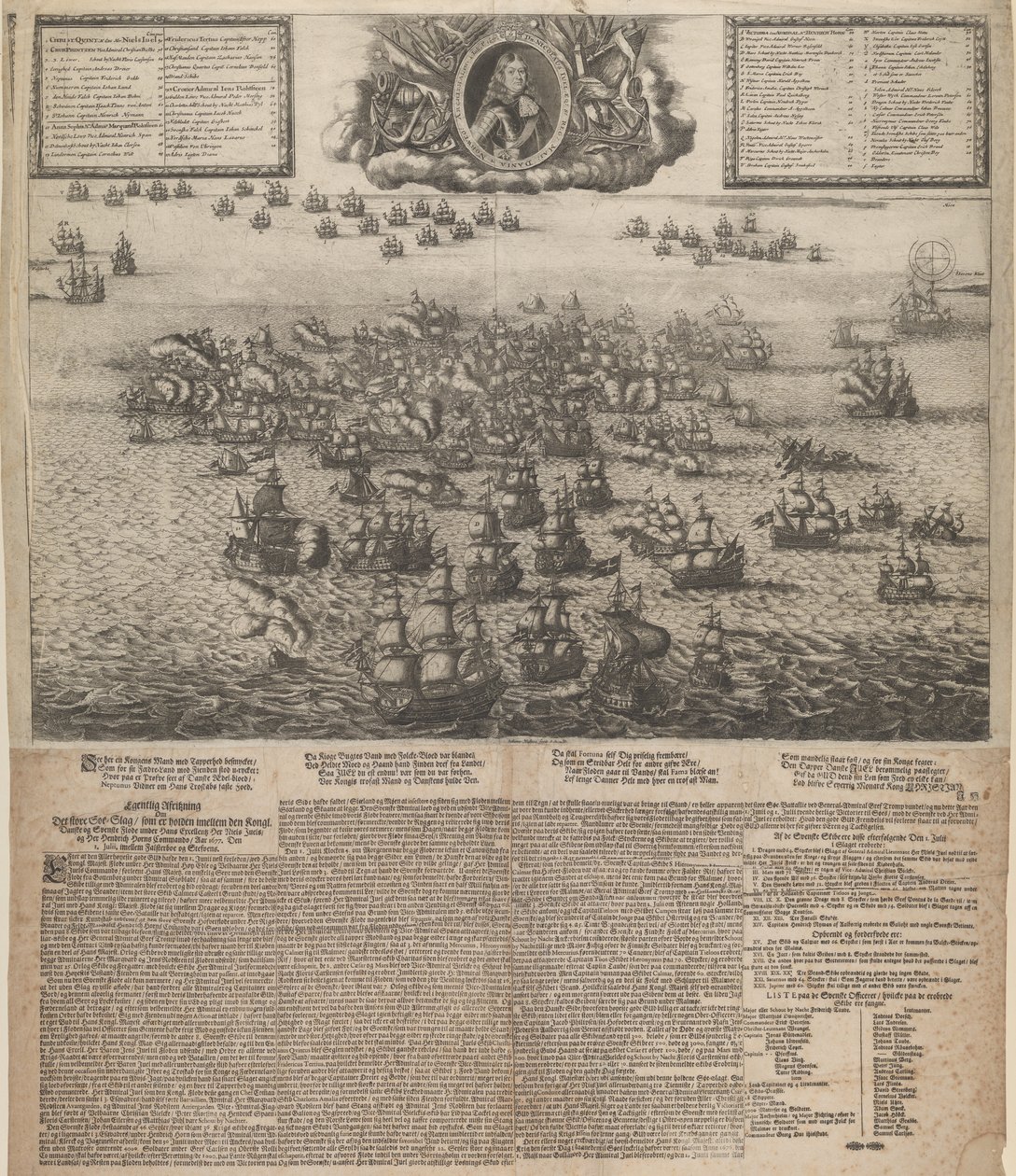 Battaglia di Køge Bay nel Luglio 1677 da Johann Husman