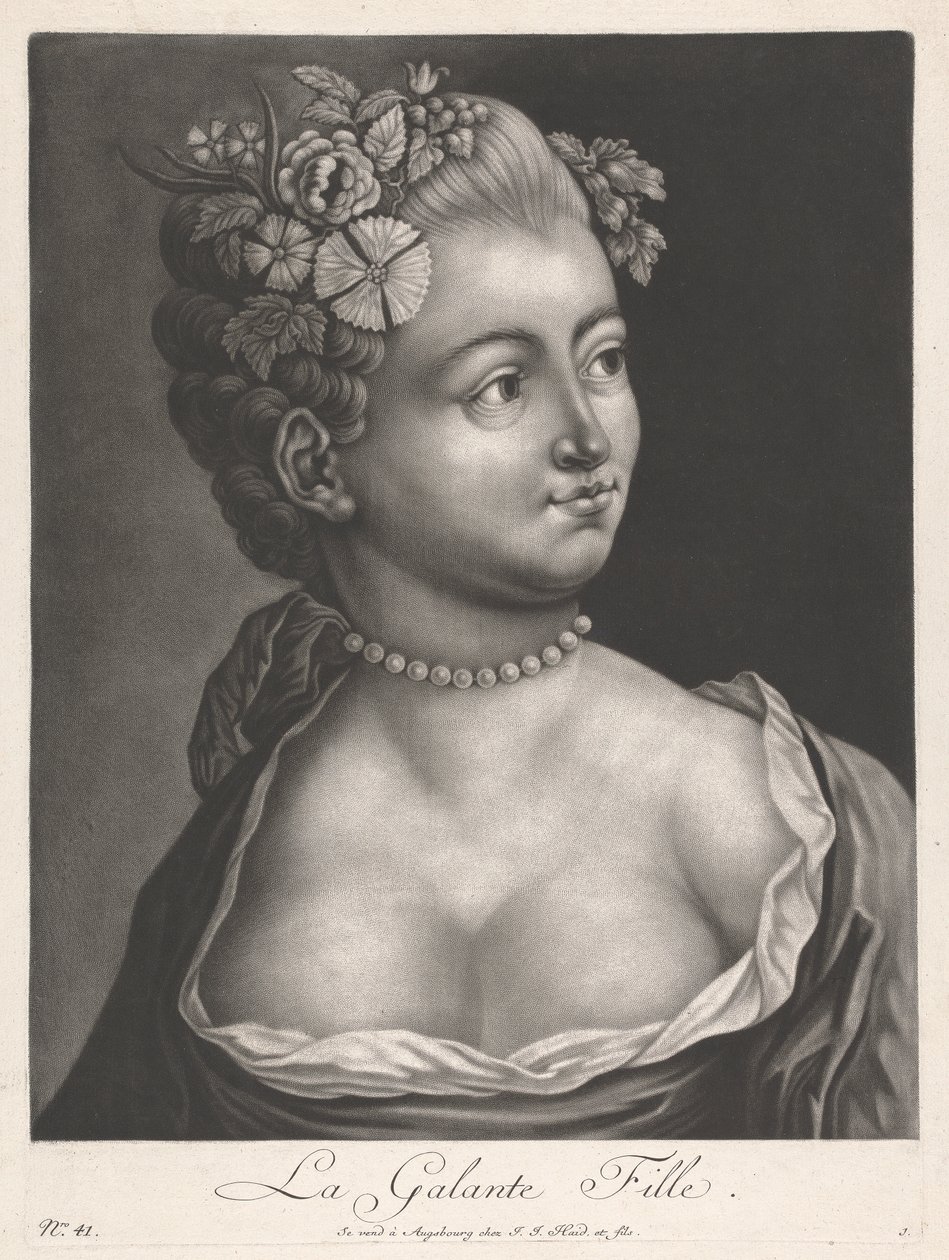 La ragazza galante da Johann Jacobus Haid
