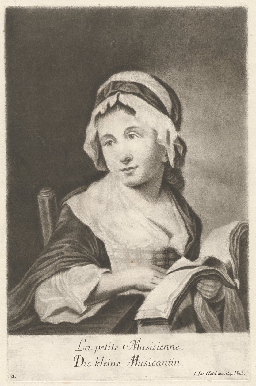 La piccola musicista da Johann Jacobus Haid