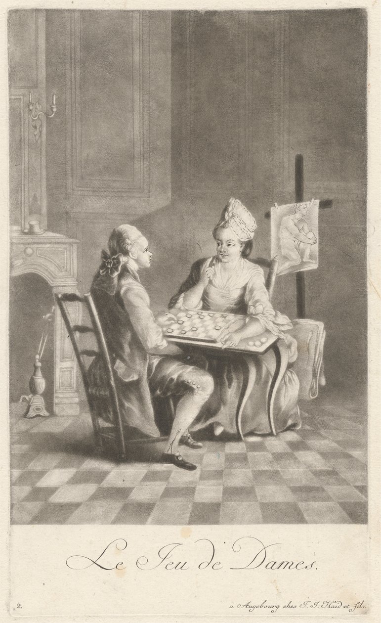 Il gioco della dama da Johann Jacobus Haid