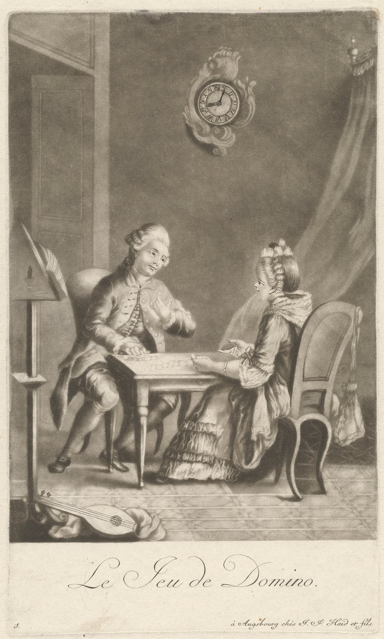 Il gioco del domino da Johann Jacobus Haid