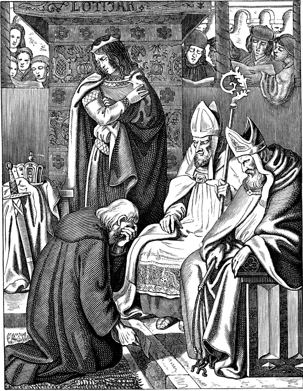 Luigi il Pio fa penitenza ad Attigny nel 822 da Johann Jakob Kirchhoff