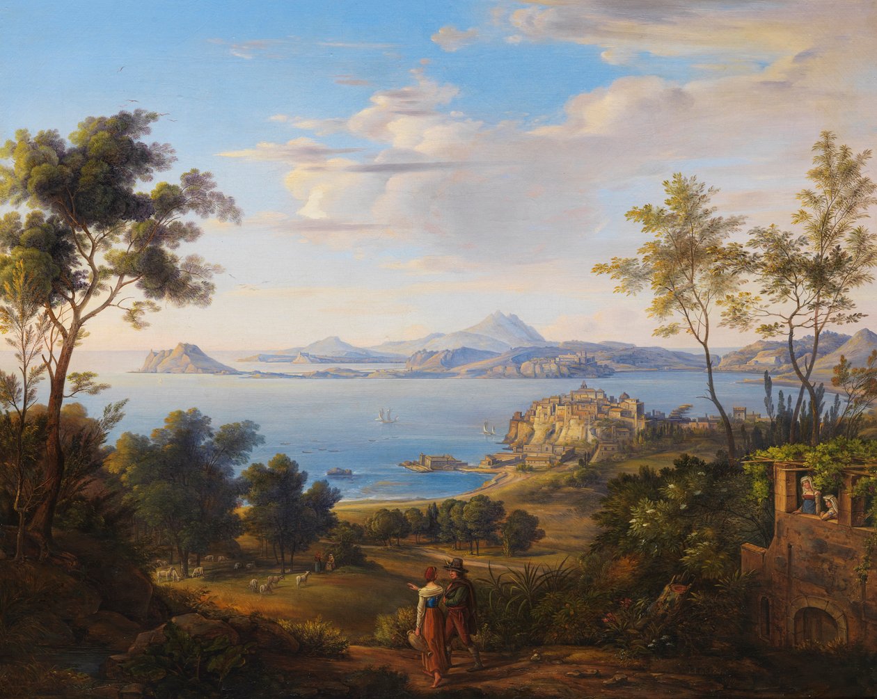 Johann Joachim Faber La baia di Pozzuoli presso Napoli 1829 da Johann Joachim Faber