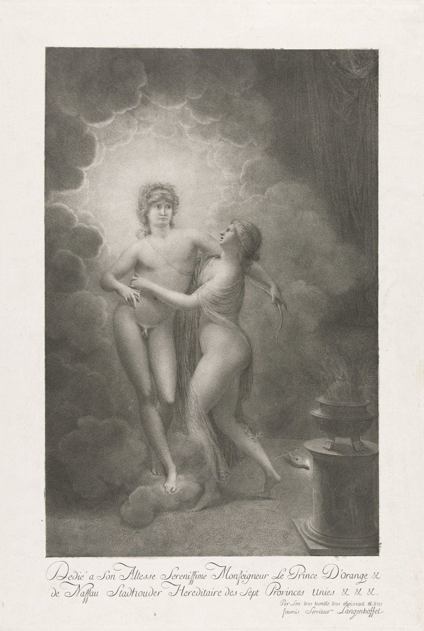 Allegoria del matrimonio di Guglielmo V e Guglielmina di Prussia, 1767 da Johann Joseph Friedrich Langenhöffel