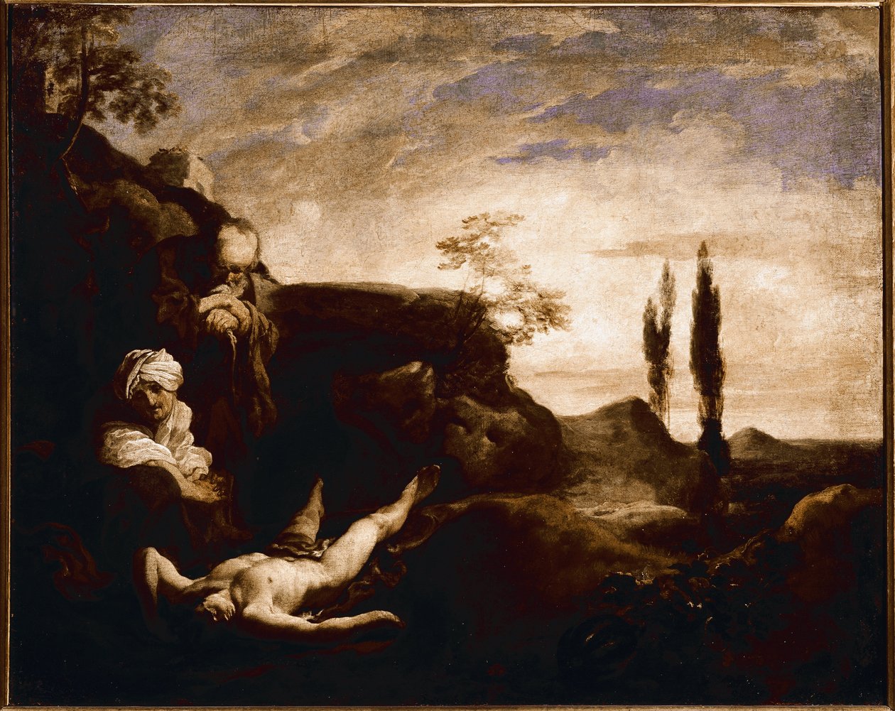 Abele piange dai suoi genitori da Johann Liss