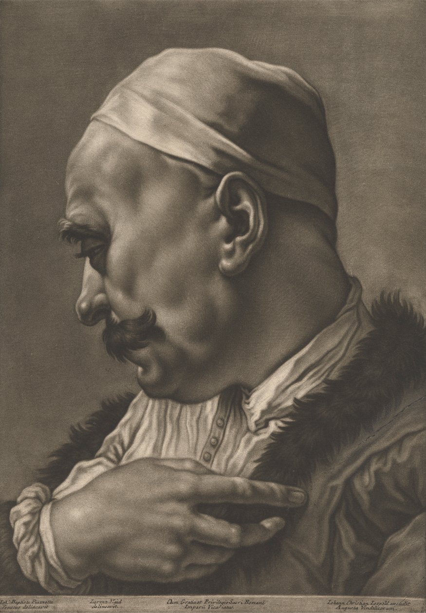 Ritratto di un uomo con cappello da Johann Lorenz Haid