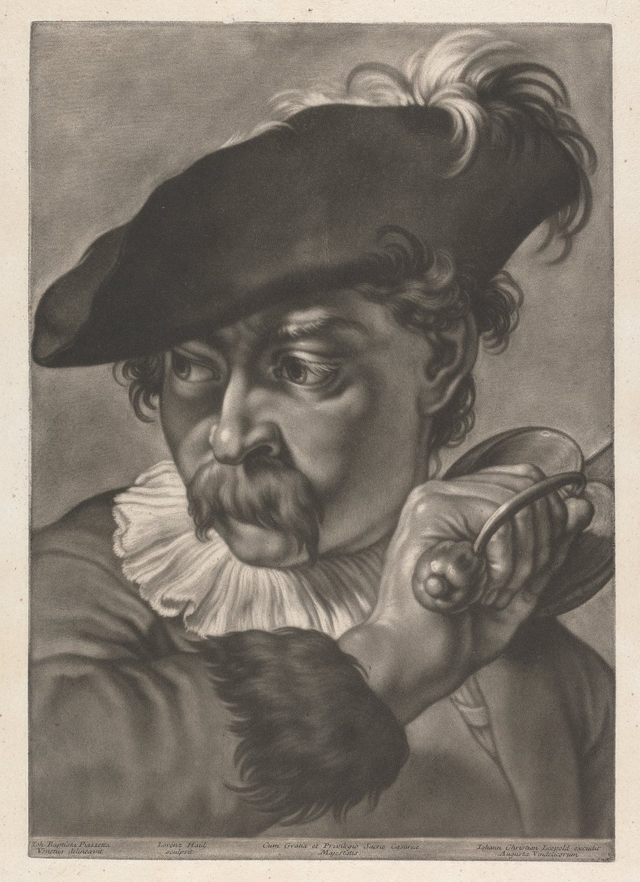 Ritratto di un Uomo con una Spada da Johann Lorenz Haid